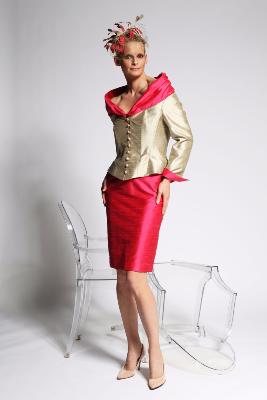 Veste corsetée esprit Marie Antoinette en soie VOX jupe MODERATO