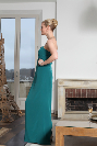 Robe empiècement en dentelle et étole RASTIGNAC 