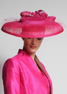 Chapeau original pour mariage SANDY Fushia 