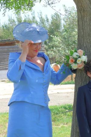 Tailleur de mariage en soie faience Tailleur de mariage en soie faience