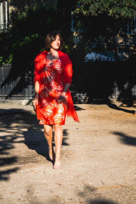 Robe féminine TZARINE imprimé graphique GOA