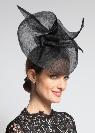 Fascinator de mariage en sisal RECITAL noir 