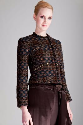 Eté 2015 - TAILLEUR PANTALON VESTE ICONE ZIPPEE ET PANTALON LARGE EN CREPE 