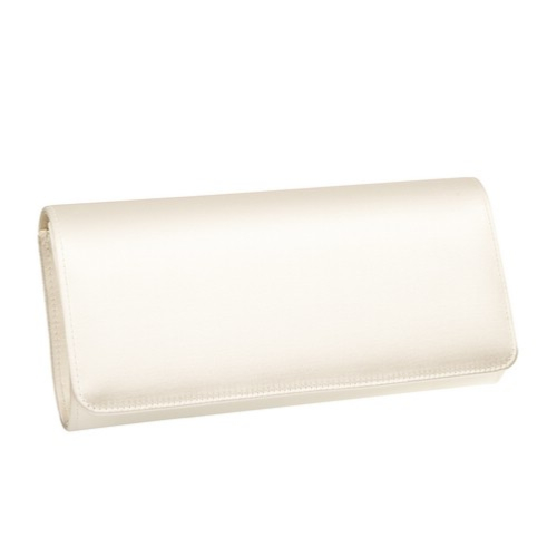 Pochette baguette en satin pour mariage ou ceremonie