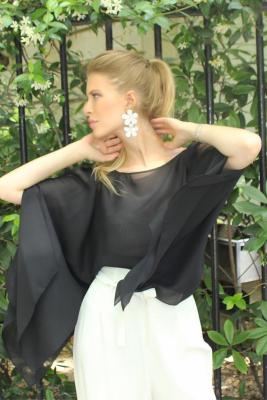 Top SAVONE en Georgette de soie