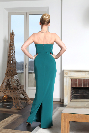 Robe empiècement en dentelle et étole RASTIGNAC 