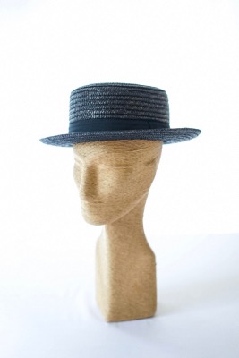 Chapeau habillé noir avec ruban