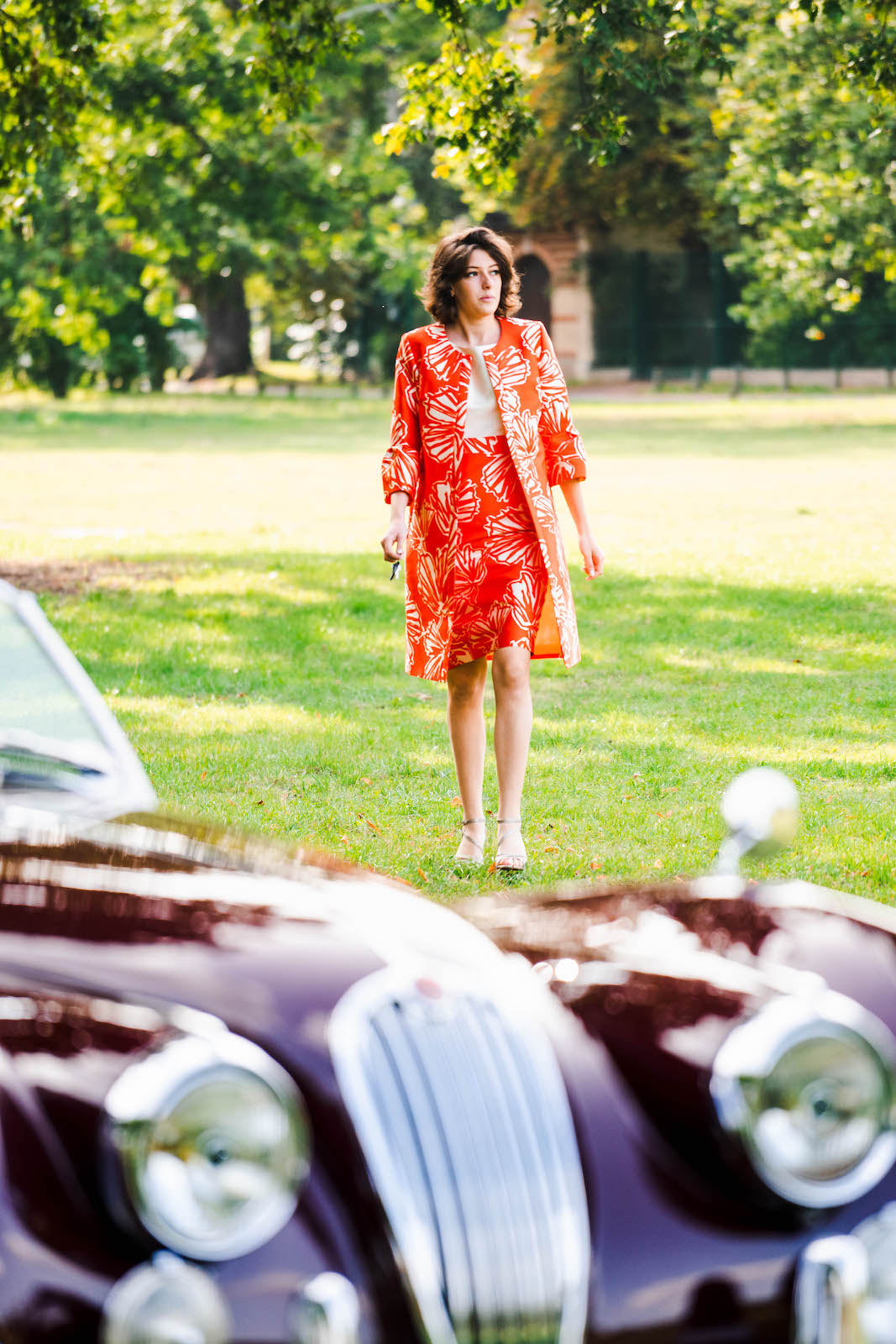 Tailler robe de cérémonie VALENTINA empiècement jupe à motif Goa