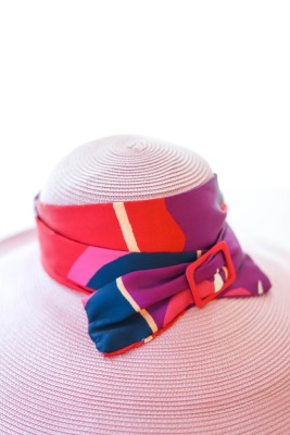 Capeline mauve et ruban pour cocktail ou cérémonie
