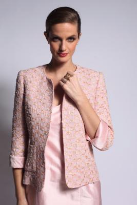 Elégant tailleur veste en tweed d'été pour cérémonie SYMI