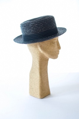 Chapeau habillé noir avec ruban