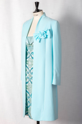 1 Tailleur robe manteau AQUA EMERAUDE T38