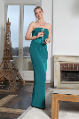 Robe empiècement en dentelle et étole RASTIGNAC 