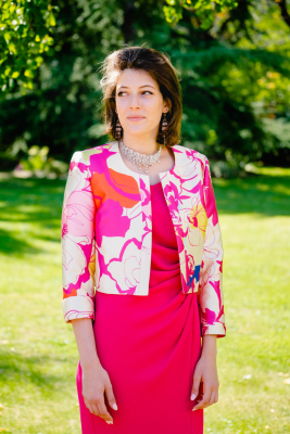 ENSEMBLE DE CÉRÉMONIE THERESE  AKOLA-MAGENTA MARINE-PIVOINE