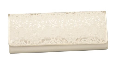 Superbe pochette baguette recouverte de dentelle