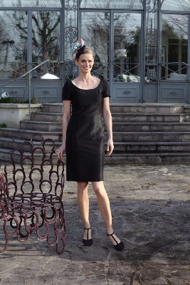 robe en soie sauvage noire robe en soie sauvage noire