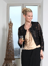 Veste en guipure noire THERESE  taille 40