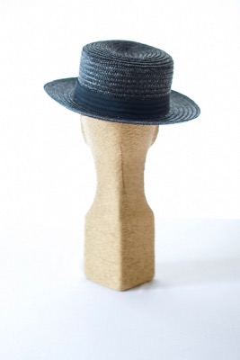 Chapeau habillé noir avec ruban