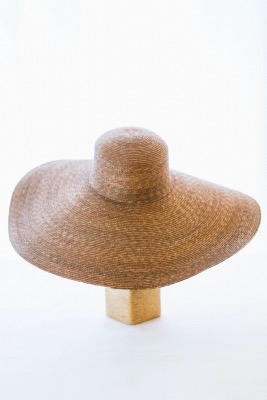 Capeline élégante couleur Chocolat pour mariage 