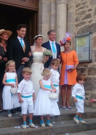 Tailleur robe manteau orange et mauve pour mariage chic Tailleur robe manteau orange et mauve pour mariage chic