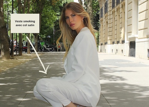 Veste smoking avec col satin
