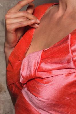 Robe de crmonie orange
